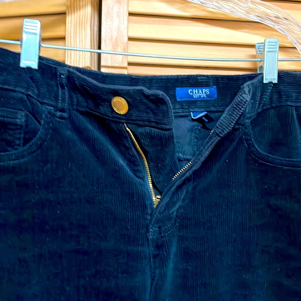 Chaps corduroy black pants